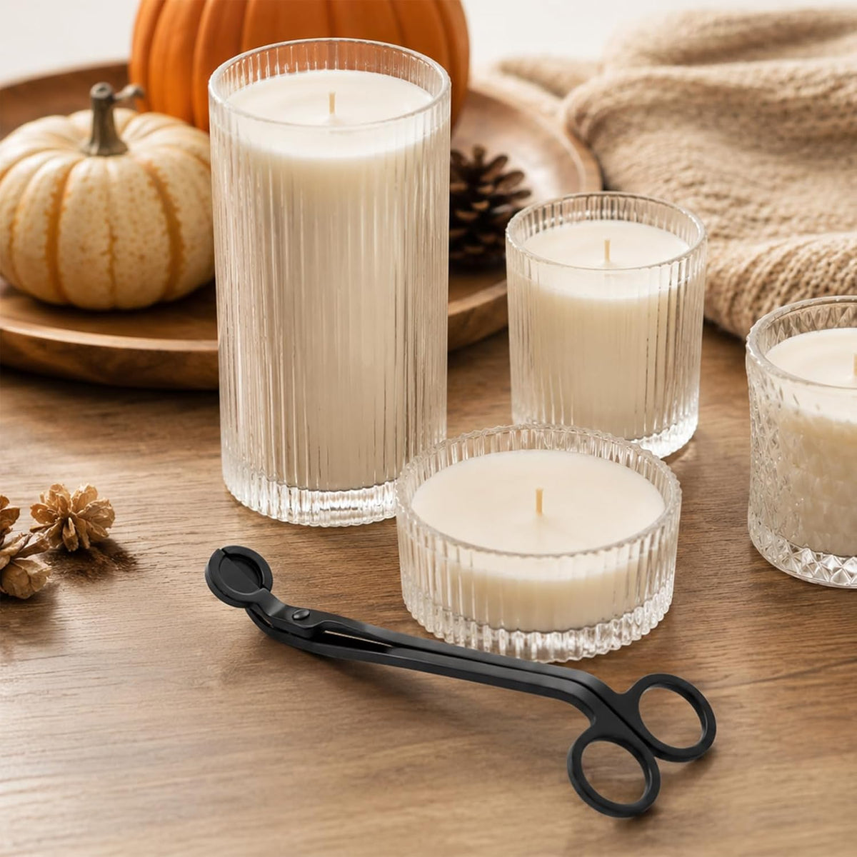 CHEFBEE Black Stainless Steel Candle Wick Trimmer