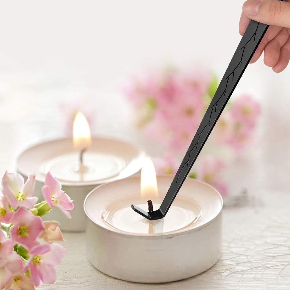 RONXS 3 in 1 Candle Wick Trimmer Set, Snuffer, Dipper, Cutter, Black