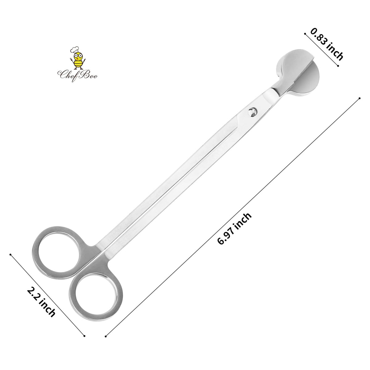 CHEFBEE Black Stainless Steel Candle Wick Trimmer