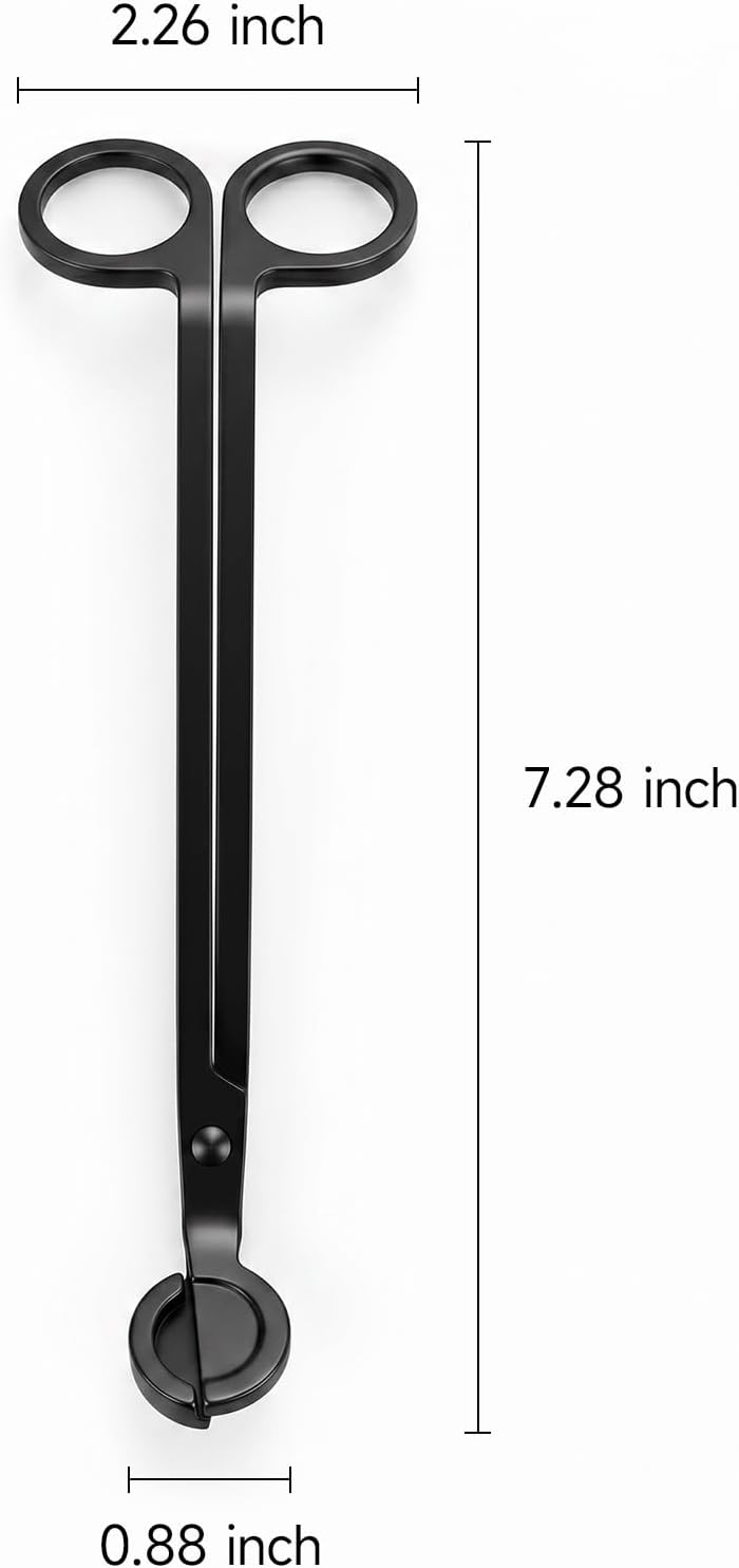 CHEFBEE Black Stainless Steel Candle Wick Trimmer