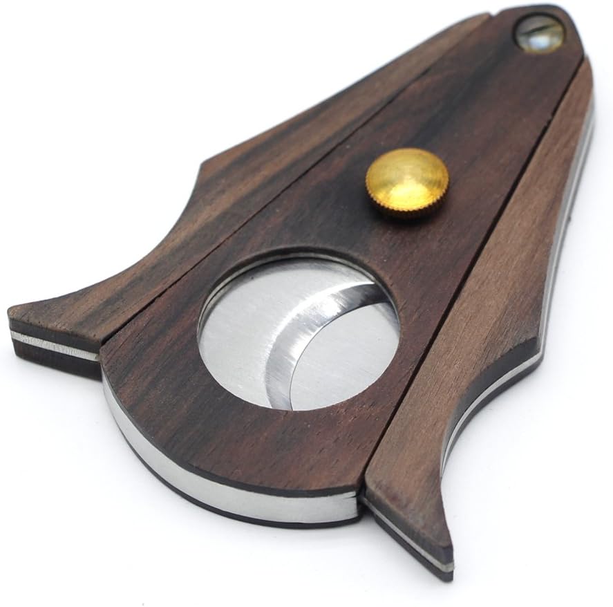 Zebra Wood Locking Cigar Cutter