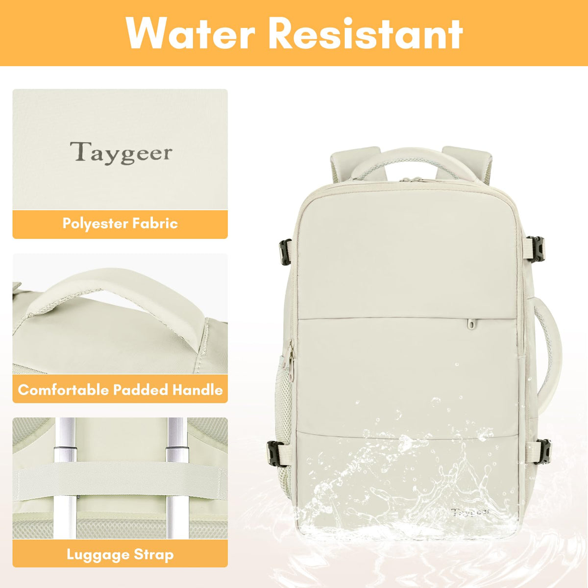 Taygeer Travel Laptop Backpack for Men, Airplane Approved Travel Backpack