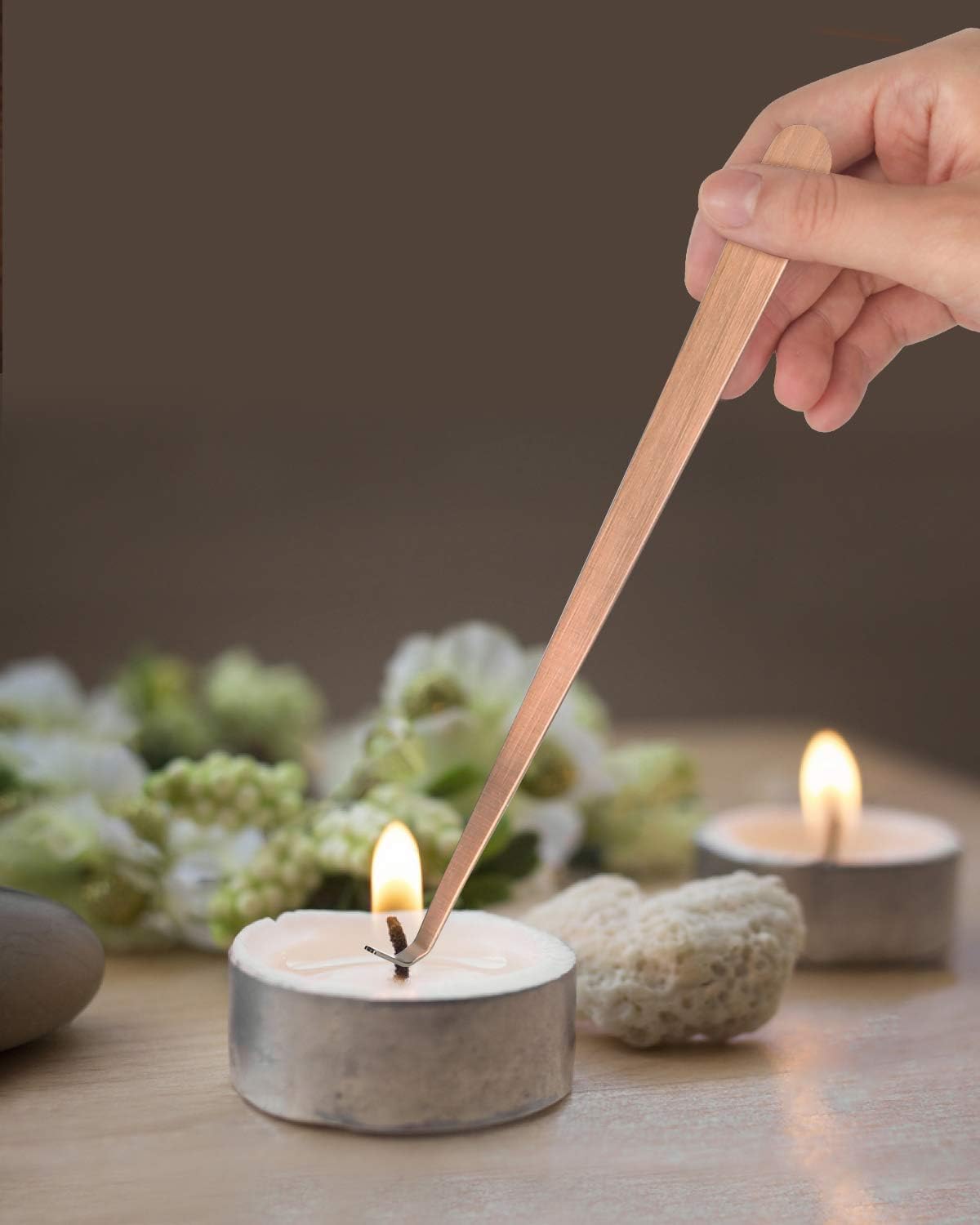 RONXS 3 in 1 Candle Wick Trimmer Set, Snuffer, Dipper, Cutter, Black
