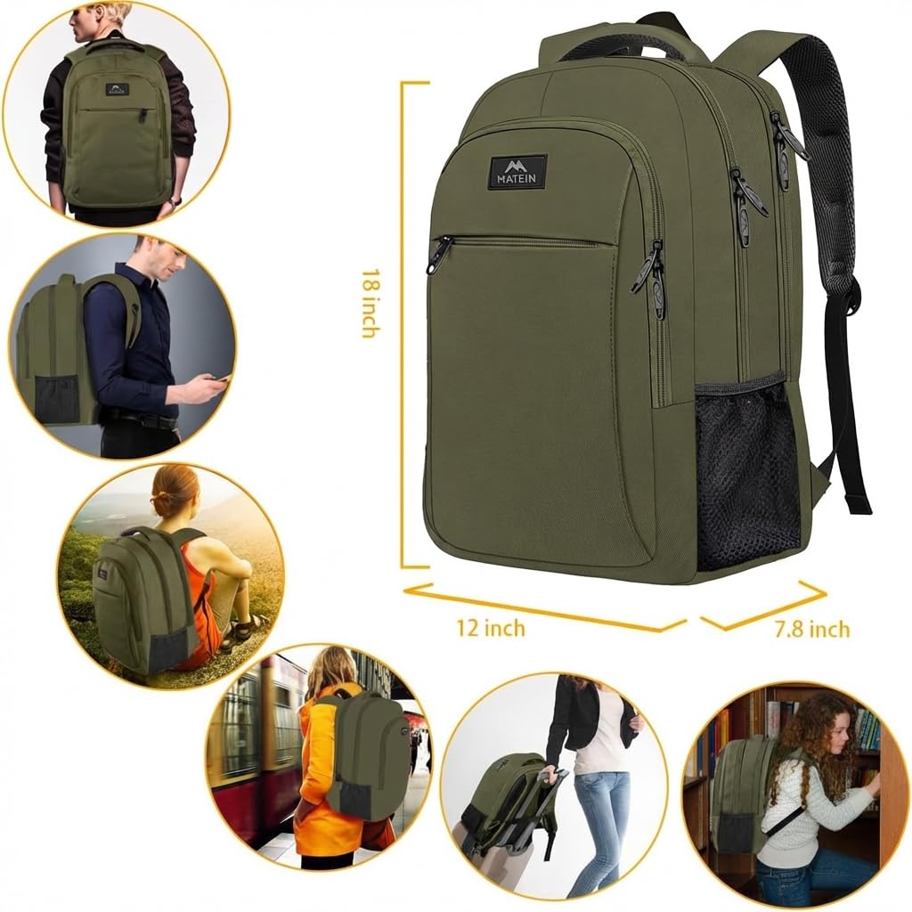 MATEIN 18 Inch Laptop Backpack, Extra Large TSA Friendly Laptop Travel Bag