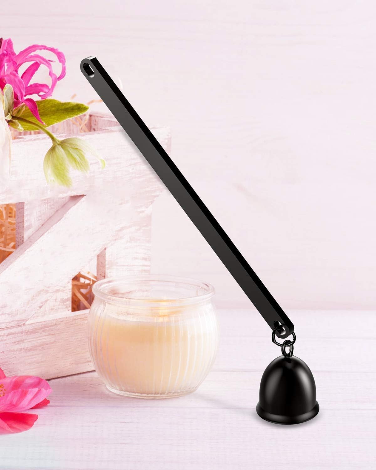 RONXS 3 in 1 Candle Wick Trimmer Set, Snuffer, Dipper, Cutter, Black