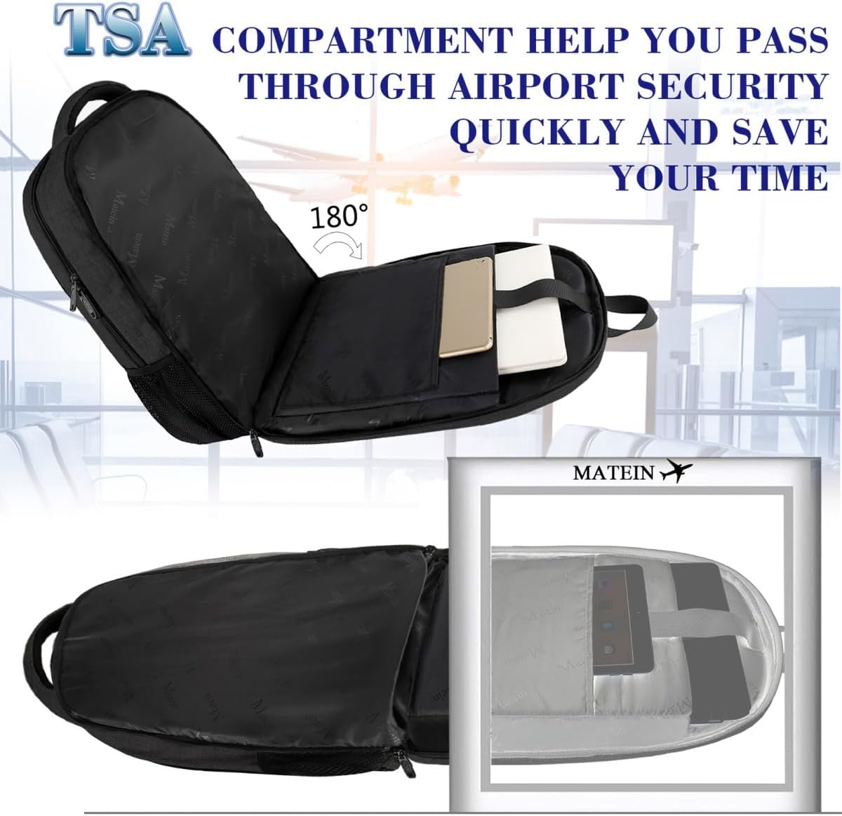 MATEIN 18 Inch Laptop Backpack, Extra Large TSA Friendly Laptop Travel Bag