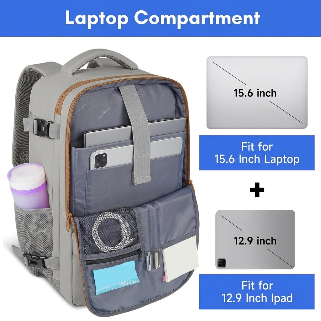 Taygeer Travel Laptop Backpack for Men, Airplane Approved Travel Backpack