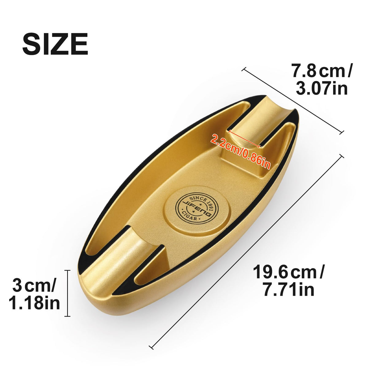 Cigar Ashtray for Outdoors 2 Holder Portable Travel Ashtray