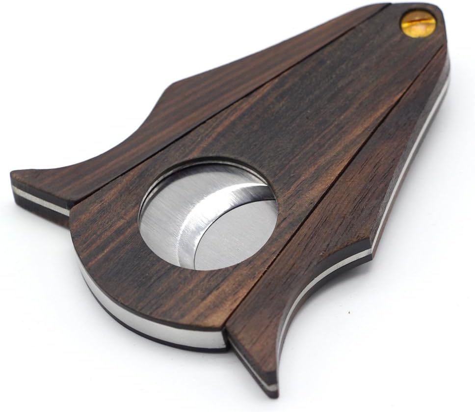 Zebra Wood Locking Cigar Cutter