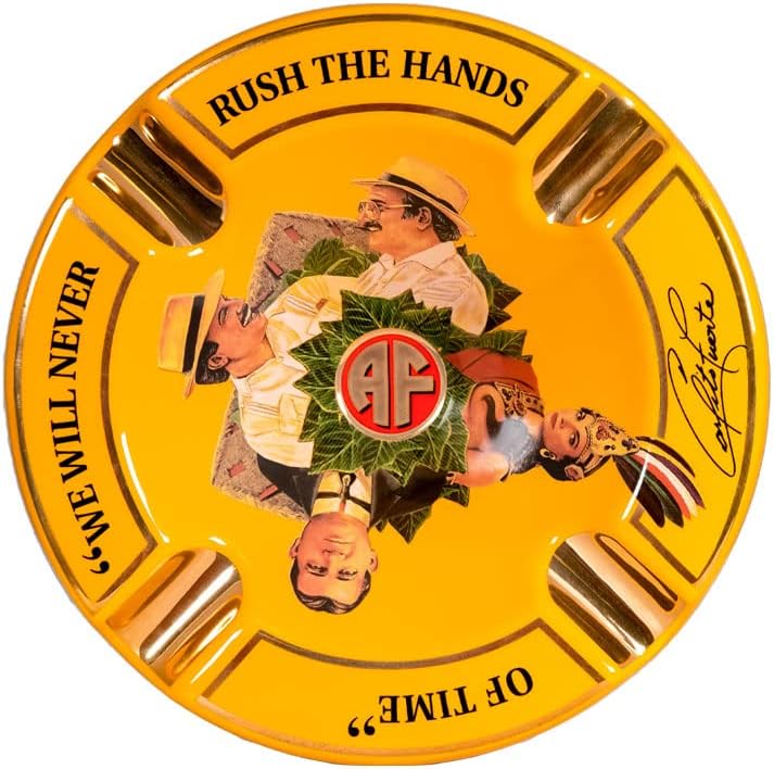 Limited Edition Large 8.75" Arturo Fuente Porcelain Cigar Ashtray Yellow