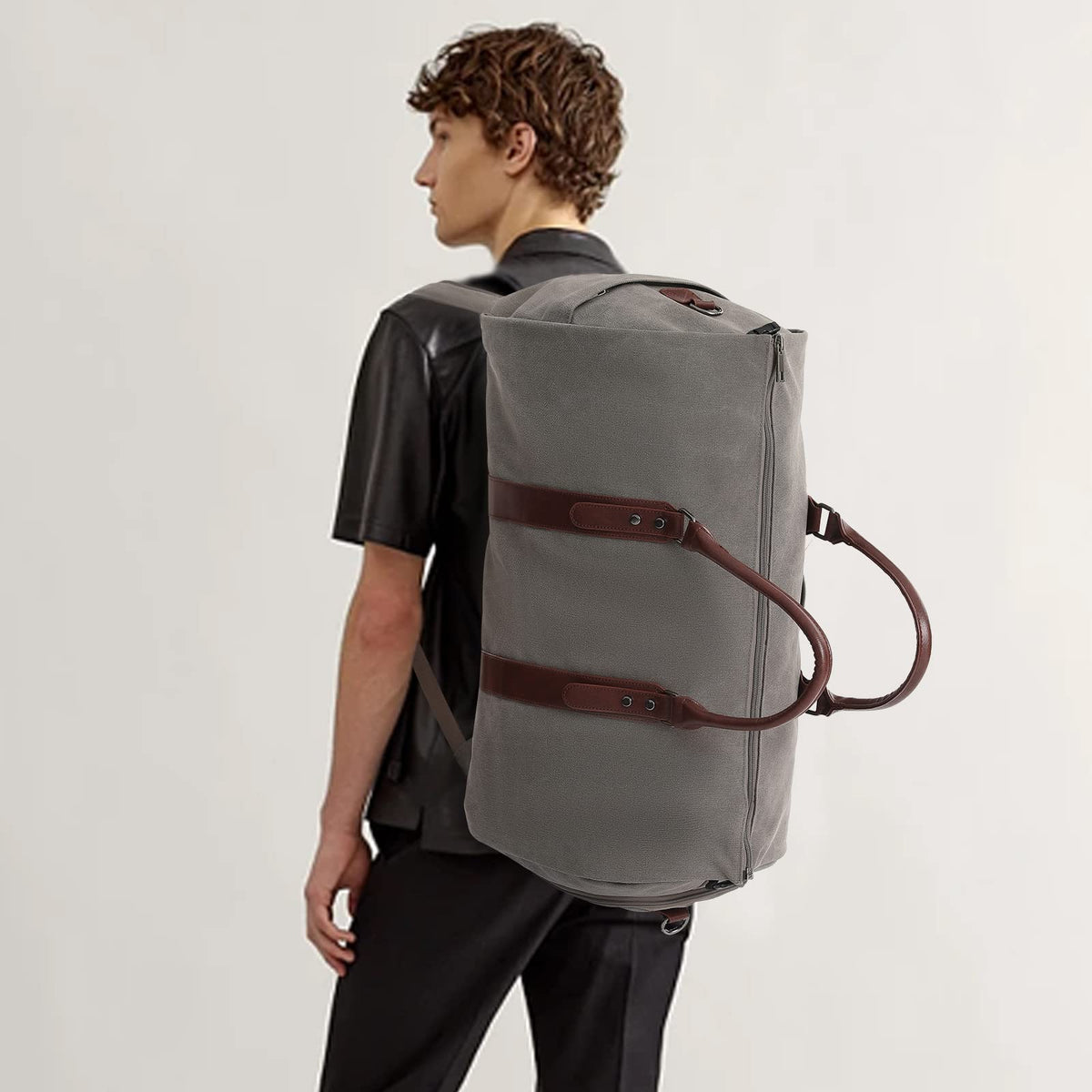 seyfocnia Convertible Travel Garment Bag,Carry on Garment Duffel Bag for Men Women - 2 in 1 Hanging Suitcase Suit Business Travel Bag