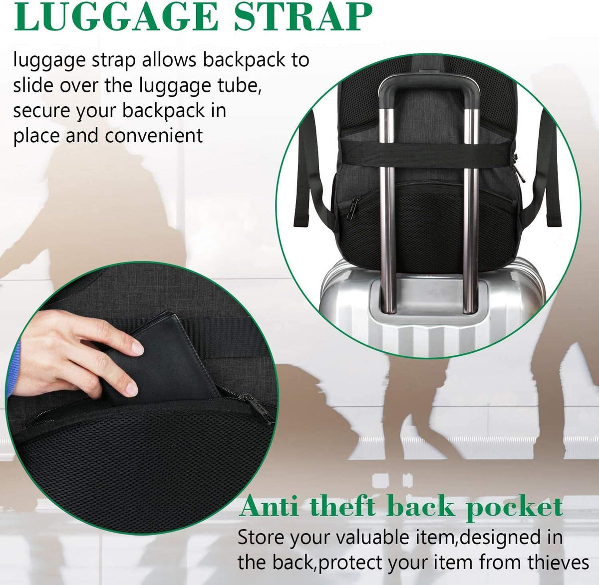 MATEIN 18 Inch Laptop Backpack, Extra Large TSA Friendly Laptop Travel Bag