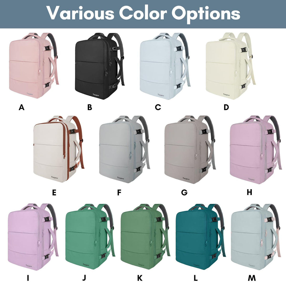 Taygeer Travel Laptop Backpack for Men, Airplane Approved Travel Backpack