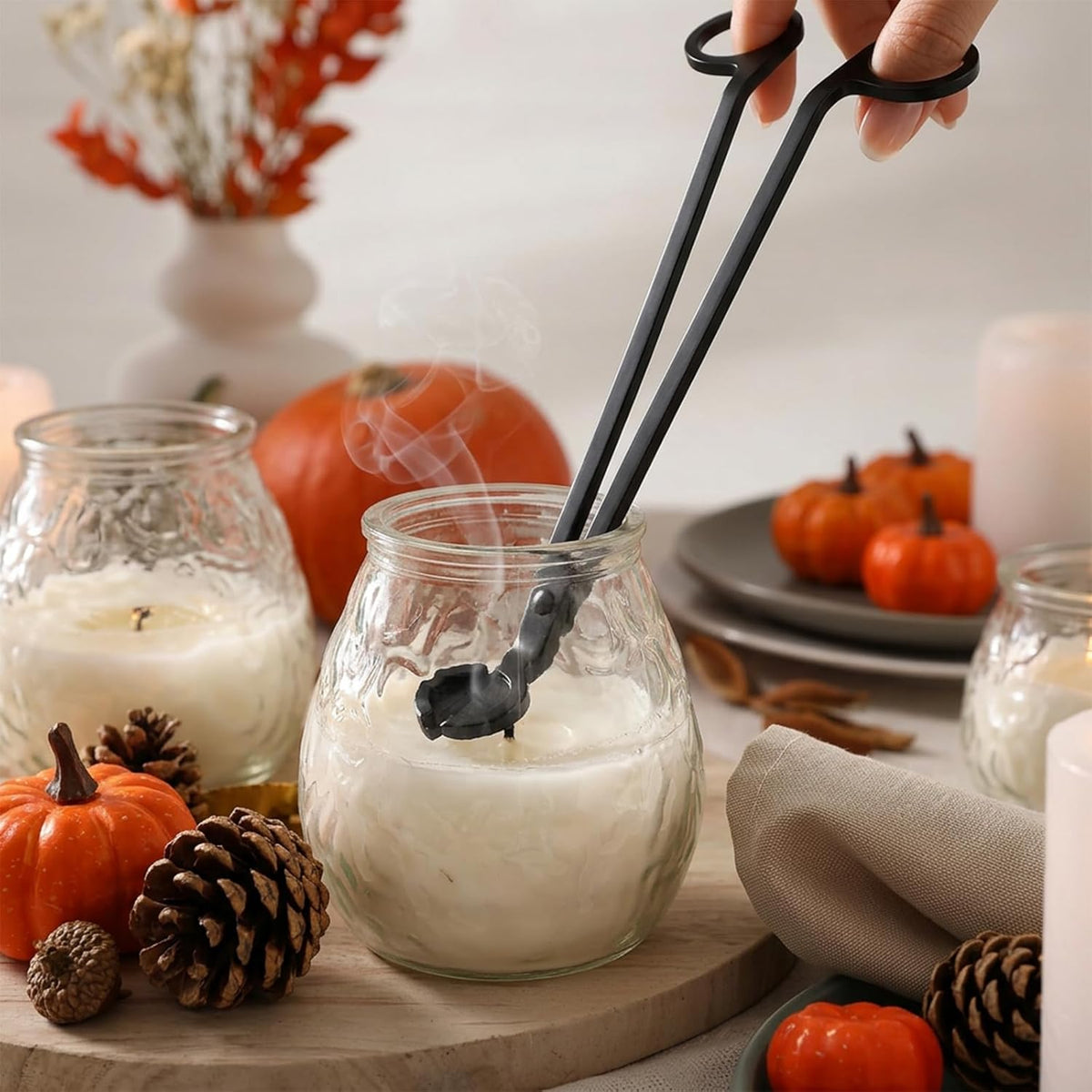 CHEFBEE Black Stainless Steel Candle Wick Trimmer