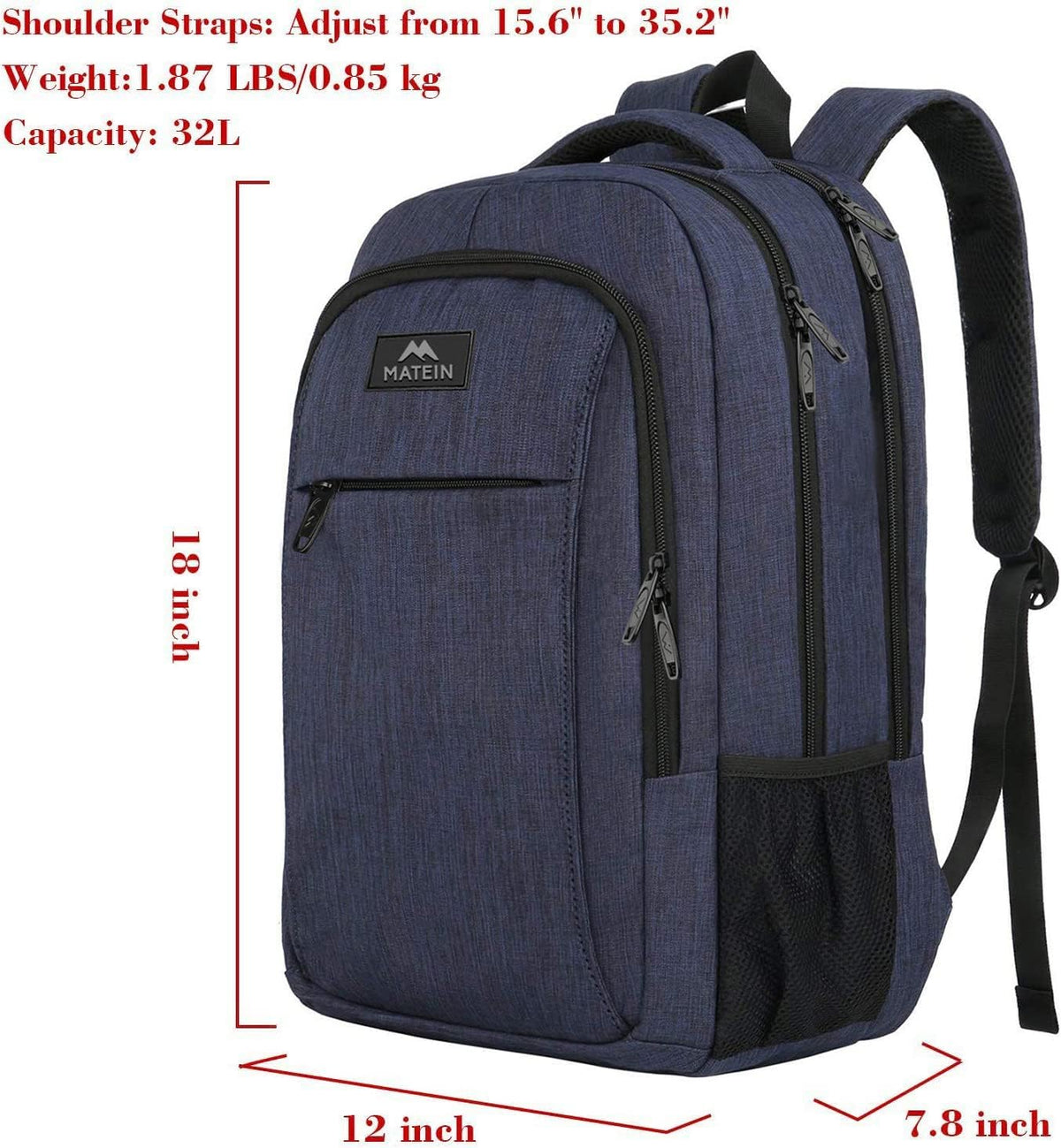 MATEIN 18 Inch Laptop Backpack, Extra Large TSA Friendly Laptop Travel Bag