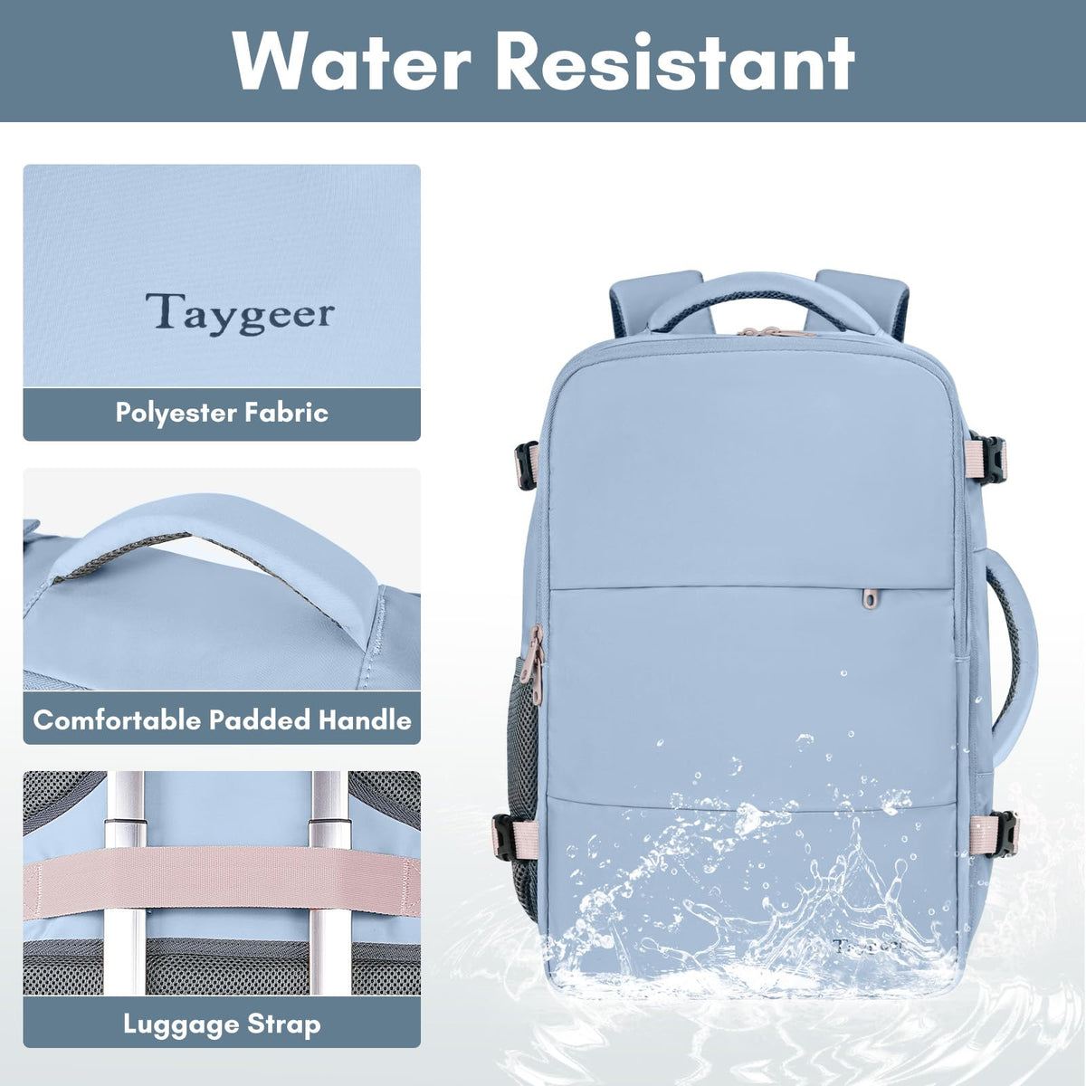 Taygeer Travel Laptop Backpack for Men, Airplane Approved Travel Backpack