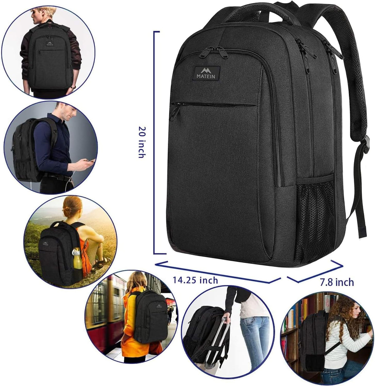 MATEIN 18 Inch Laptop Backpack, Extra Large TSA Friendly Laptop Travel Bag