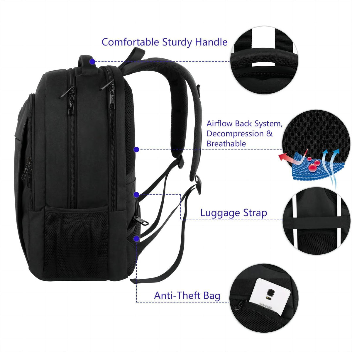 MATEIN 18 Inch Laptop Backpack, Extra Large TSA Friendly Laptop Travel Bag