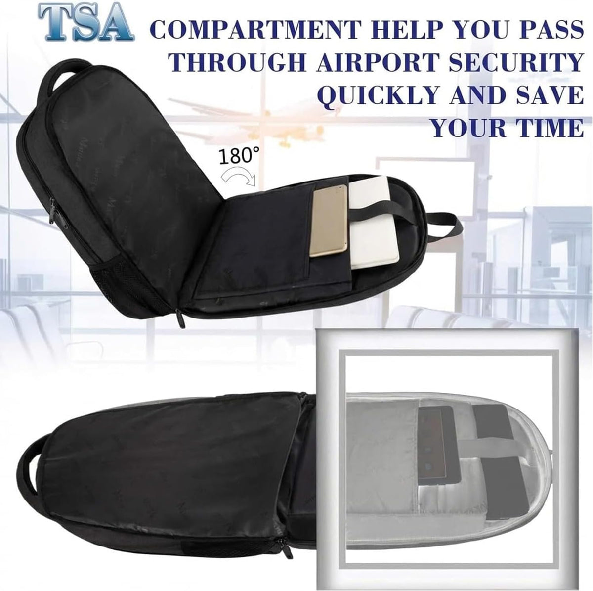 MATEIN 18 Inch Laptop Backpack, Extra Large TSA Friendly Laptop Travel Bag