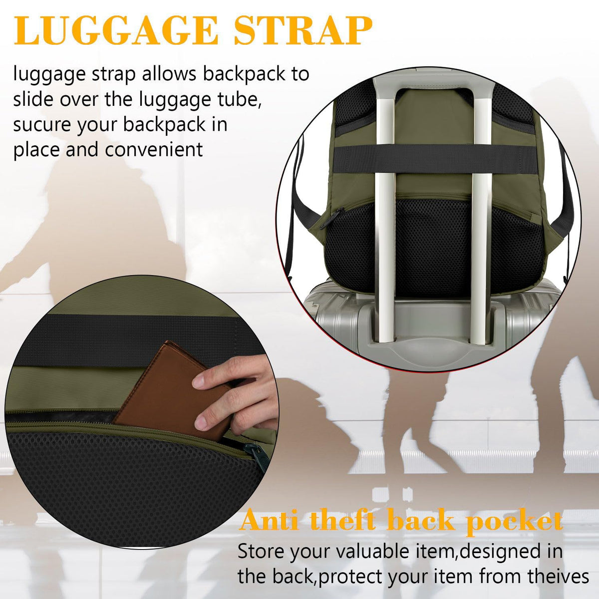 MATEIN 18 Inch Laptop Backpack, Extra Large TSA Friendly Laptop Travel Bag