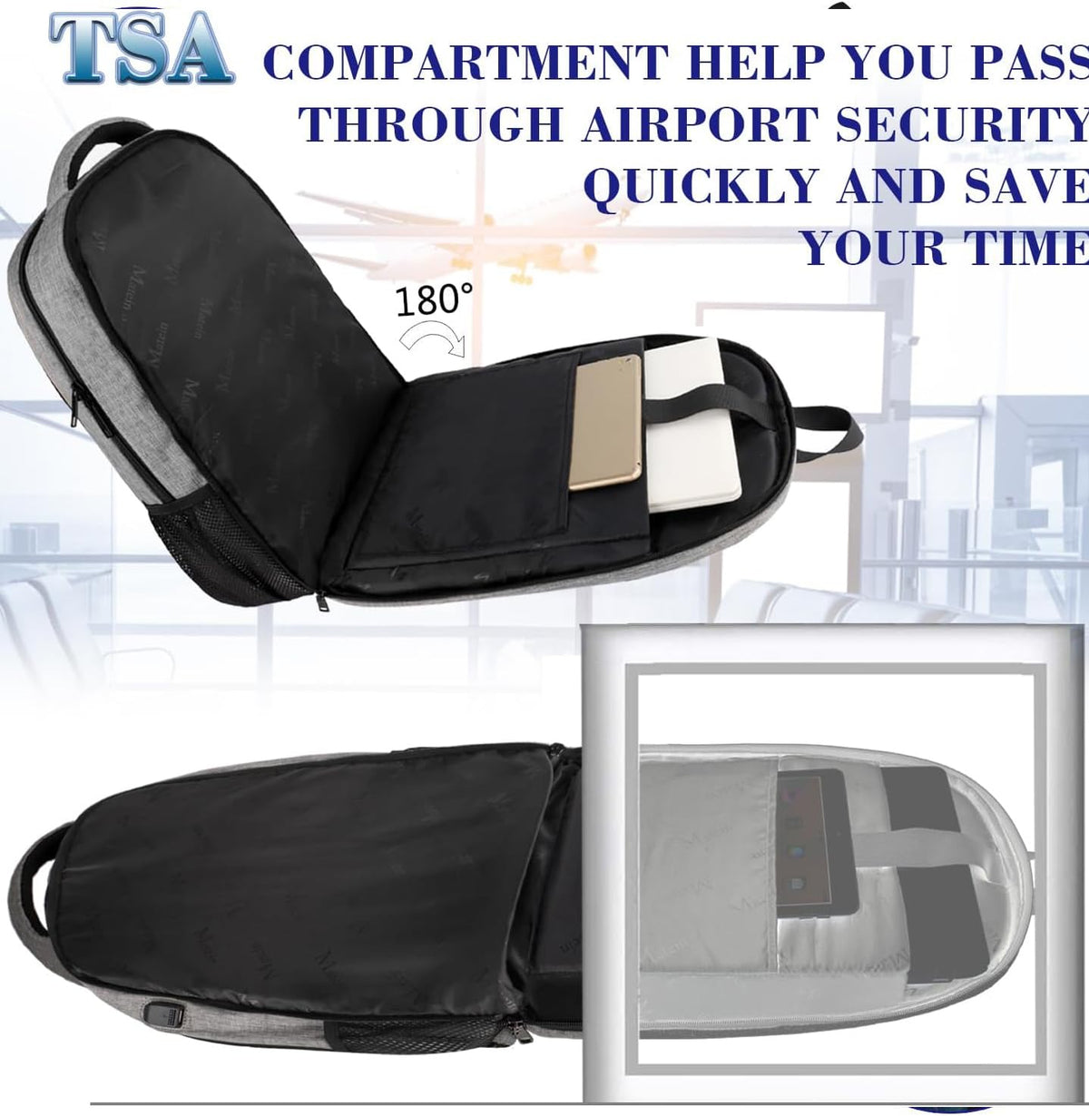 MATEIN 18 Inch Laptop Backpack, Extra Large TSA Friendly Laptop Travel Bag