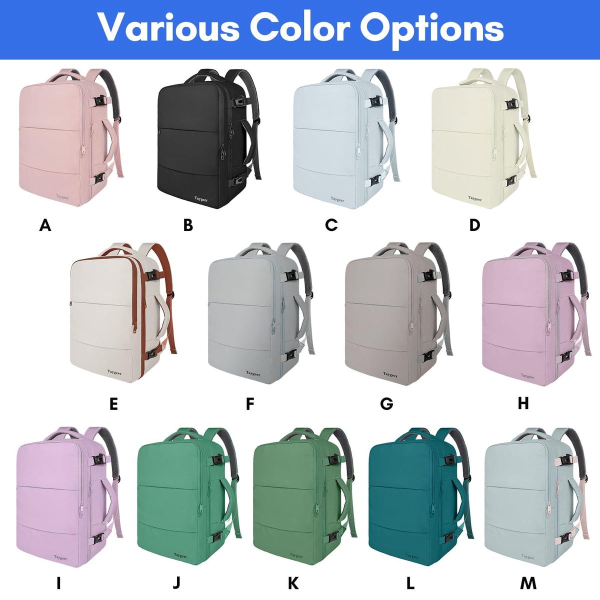 Taygeer Travel Laptop Backpack for Men, Airplane Approved Travel Backpack