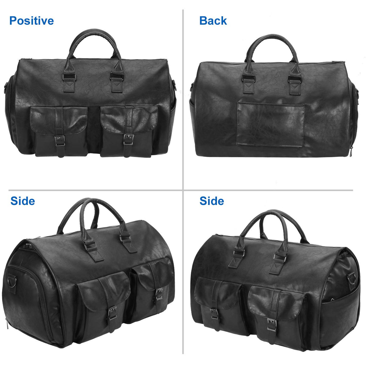 seyfocnia Convertible Travel Garment Bag,Carry on Garment Duffel Bag for Men Women - 2 in 1 Hanging Suitcase Suit Business Travel Bag