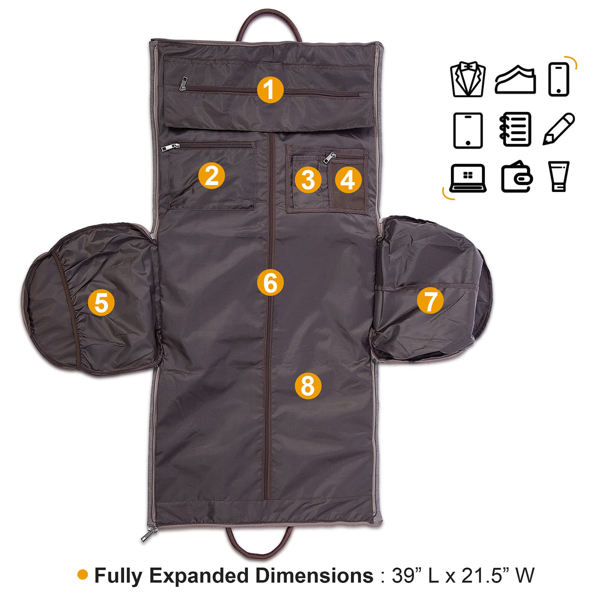 seyfocnia Convertible Travel Garment Bag,Carry on Garment Duffel Bag for Men Women - 2 in 1 Hanging Suitcase Suit Business Travel Bag