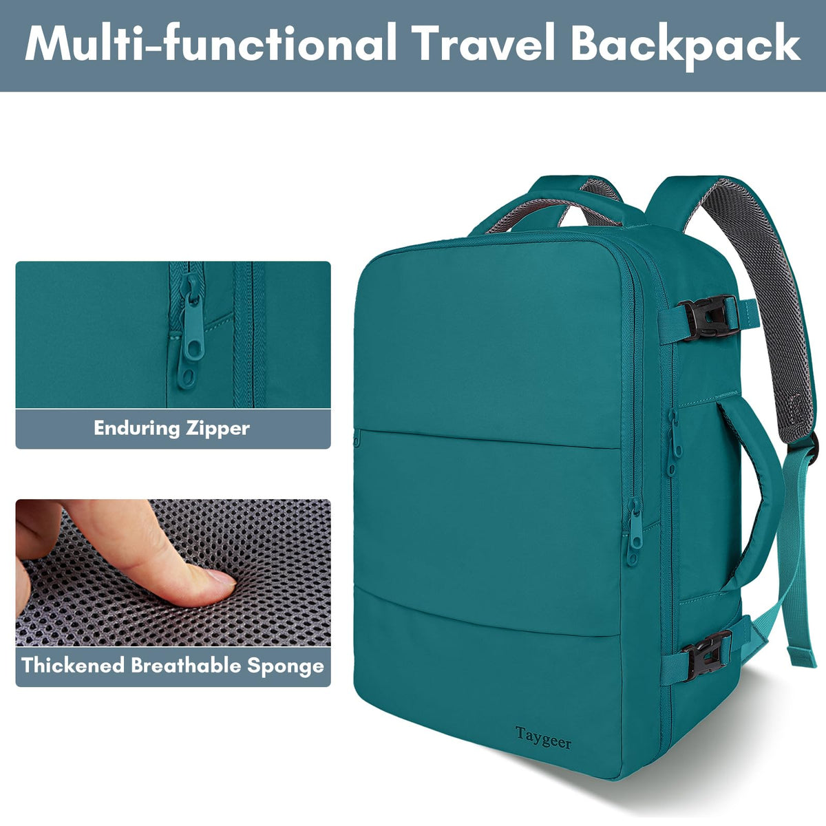 Taygeer Travel Laptop Backpack for Men, Airplane Approved Travel Backpack