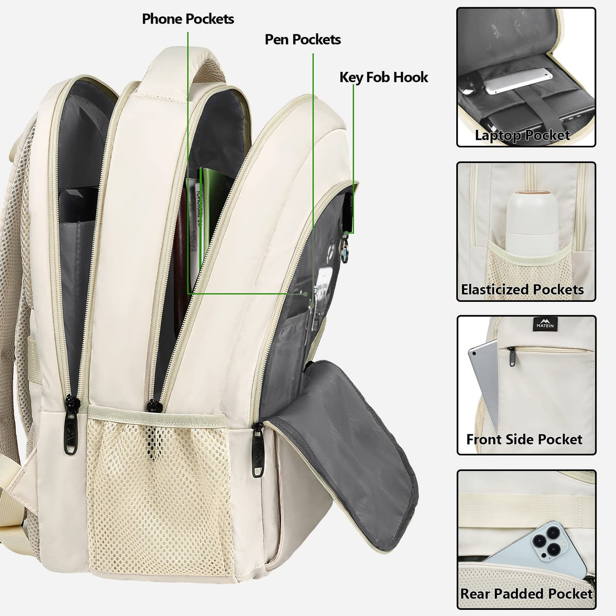 MATEIN 18 Inch Laptop Backpack, Extra Large TSA Friendly Laptop Travel Bag
