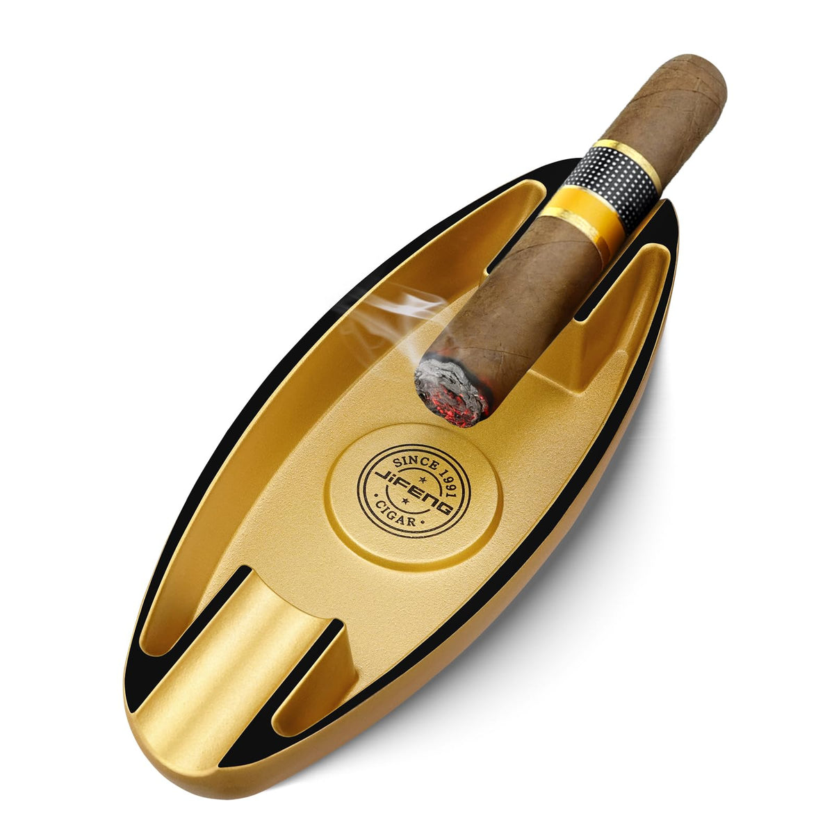 Cigar Ashtray for Outdoors 2 Holder Portable Travel Ashtray