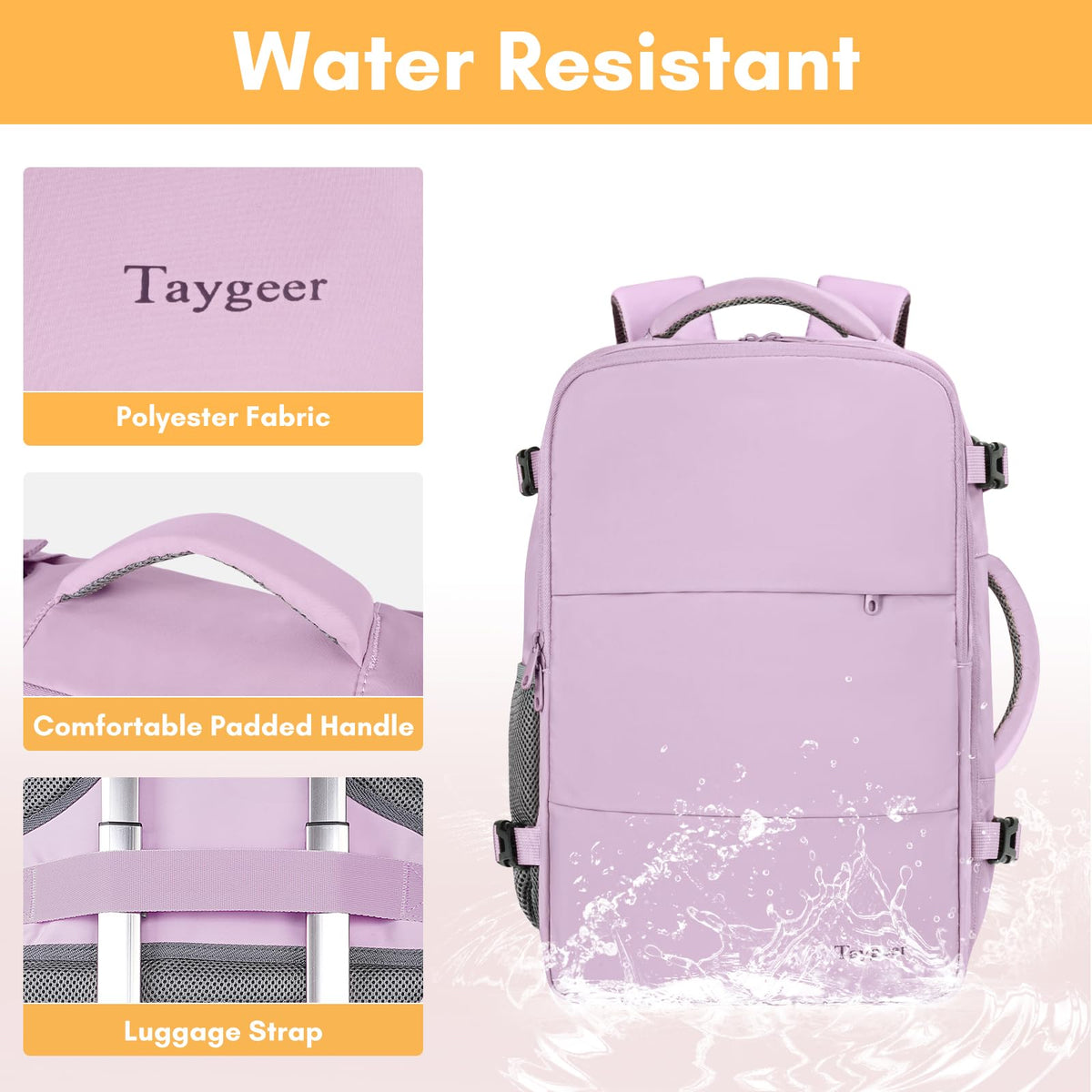Taygeer Travel Laptop Backpack for Men, Airplane Approved Travel Backpack