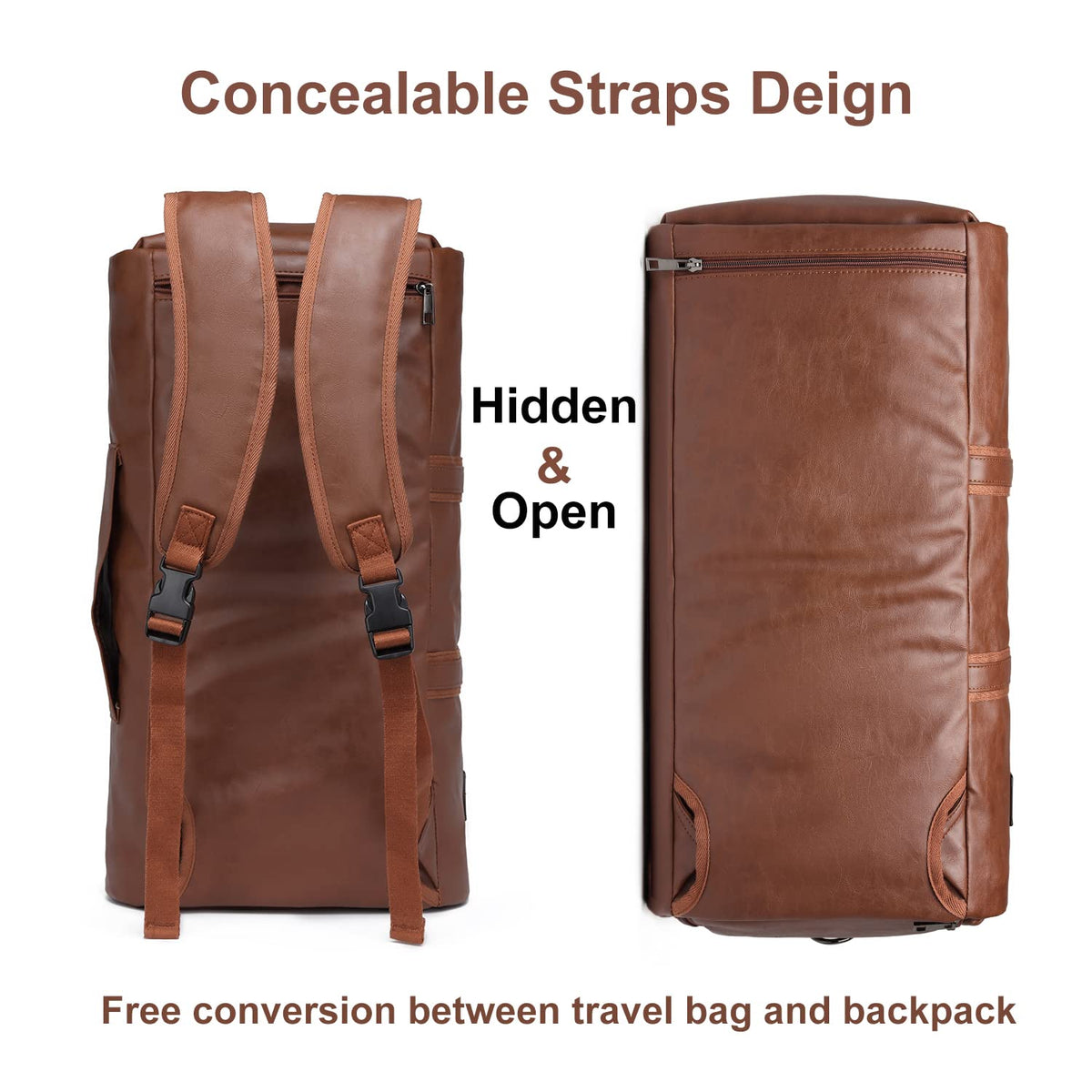 seyfocnia Convertible Travel Garment Bag,Carry on Garment Duffel Bag for Men Women - 2 in 1 Hanging Suitcase Suit Business Travel Bag
