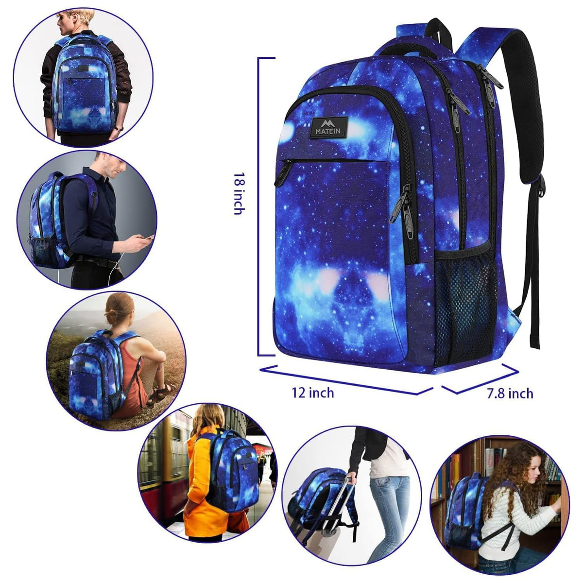 MATEIN 18 Inch Laptop Backpack, Extra Large TSA Friendly Laptop Travel Bag