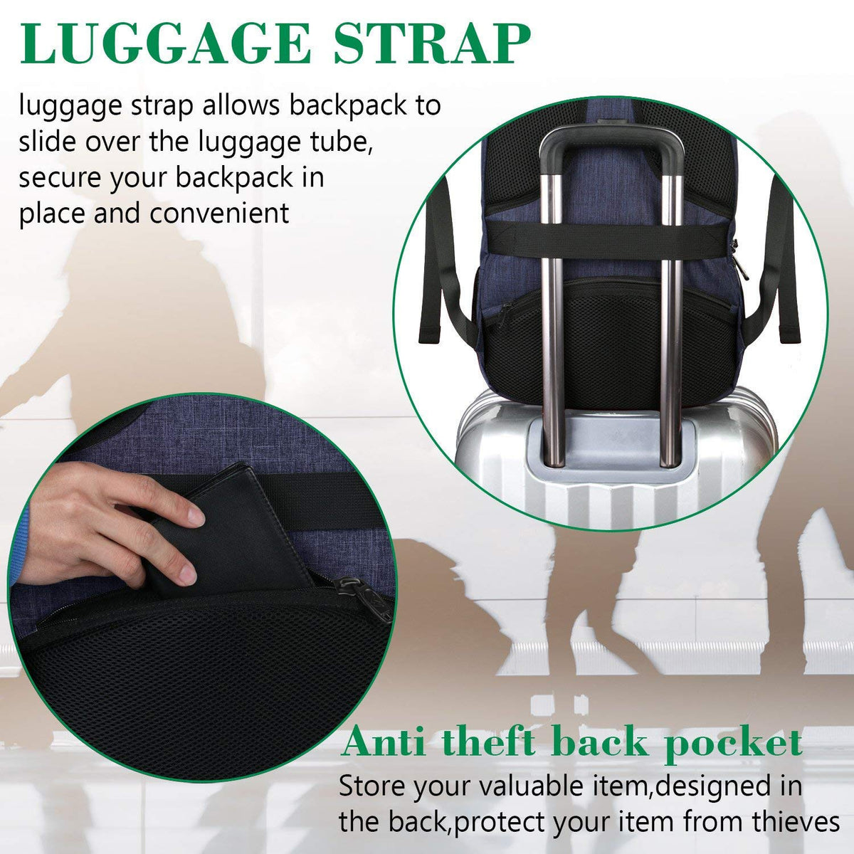 MATEIN 18 Inch Laptop Backpack, Extra Large TSA Friendly Laptop Travel Bag