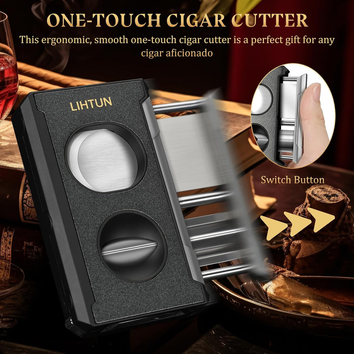 LIHTUN 4-in-1 Cigar Cutter