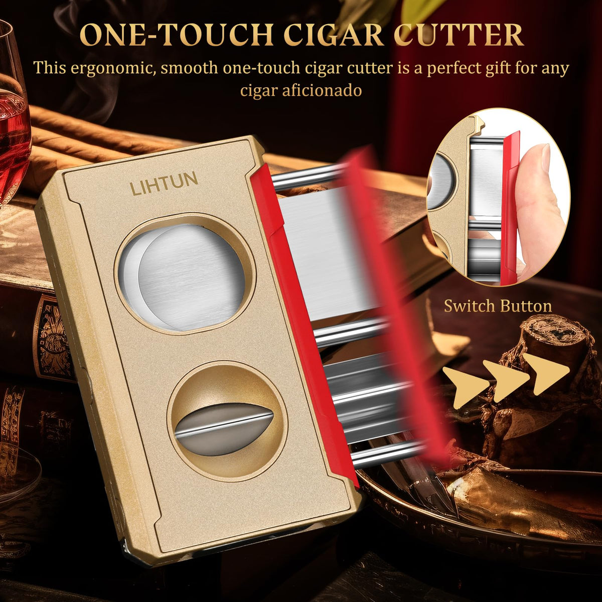 LIHTUN 4-in-1 Cigar Cutter