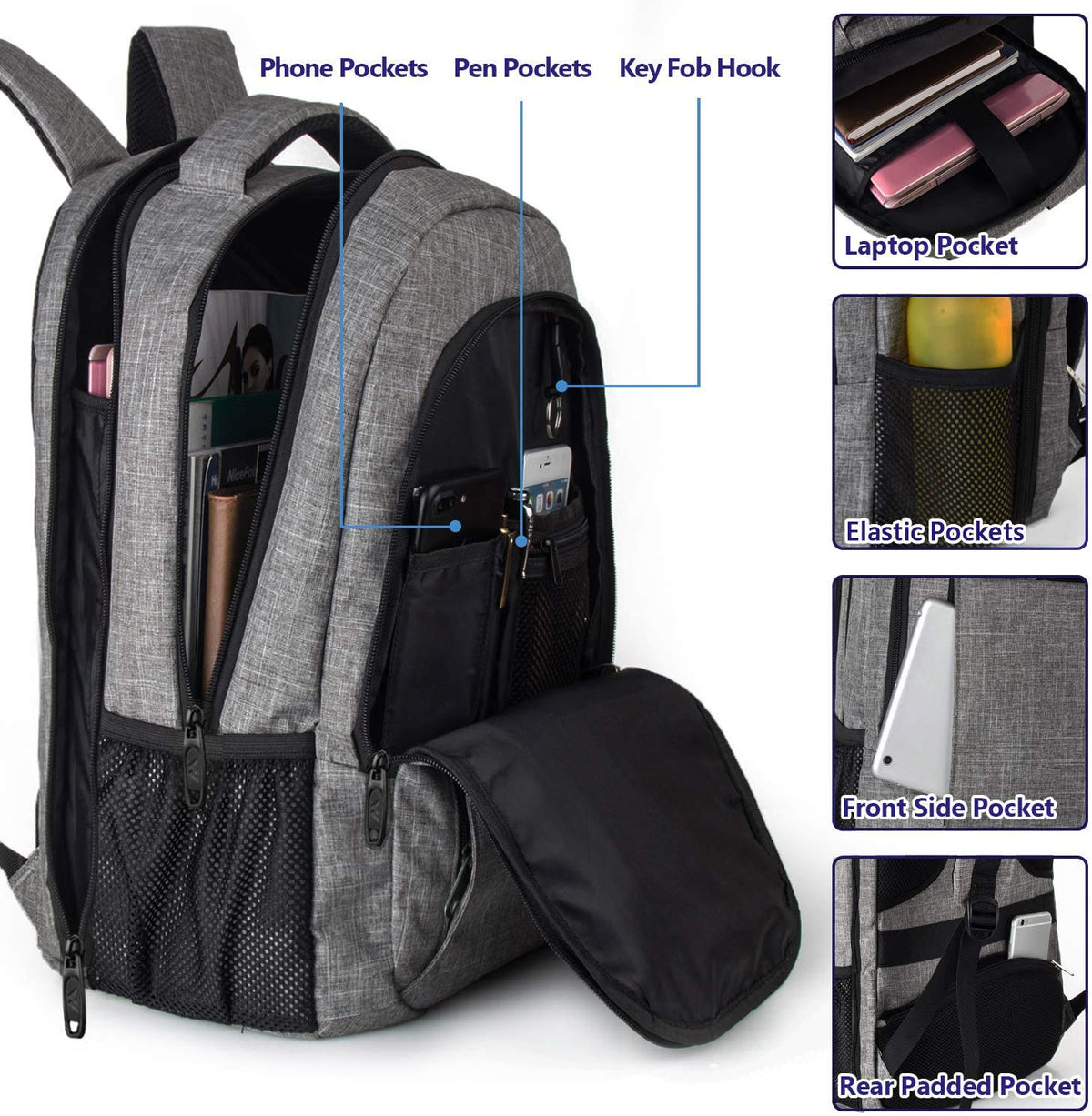 MATEIN 18 Inch Laptop Backpack, Extra Large TSA Friendly Laptop Travel Bag