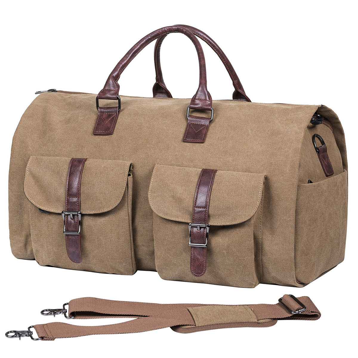 seyfocnia Convertible Travel Garment Bag,Carry on Garment Duffel Bag for Men Women - 2 in 1 Hanging Suitcase Suit Business Travel Bag